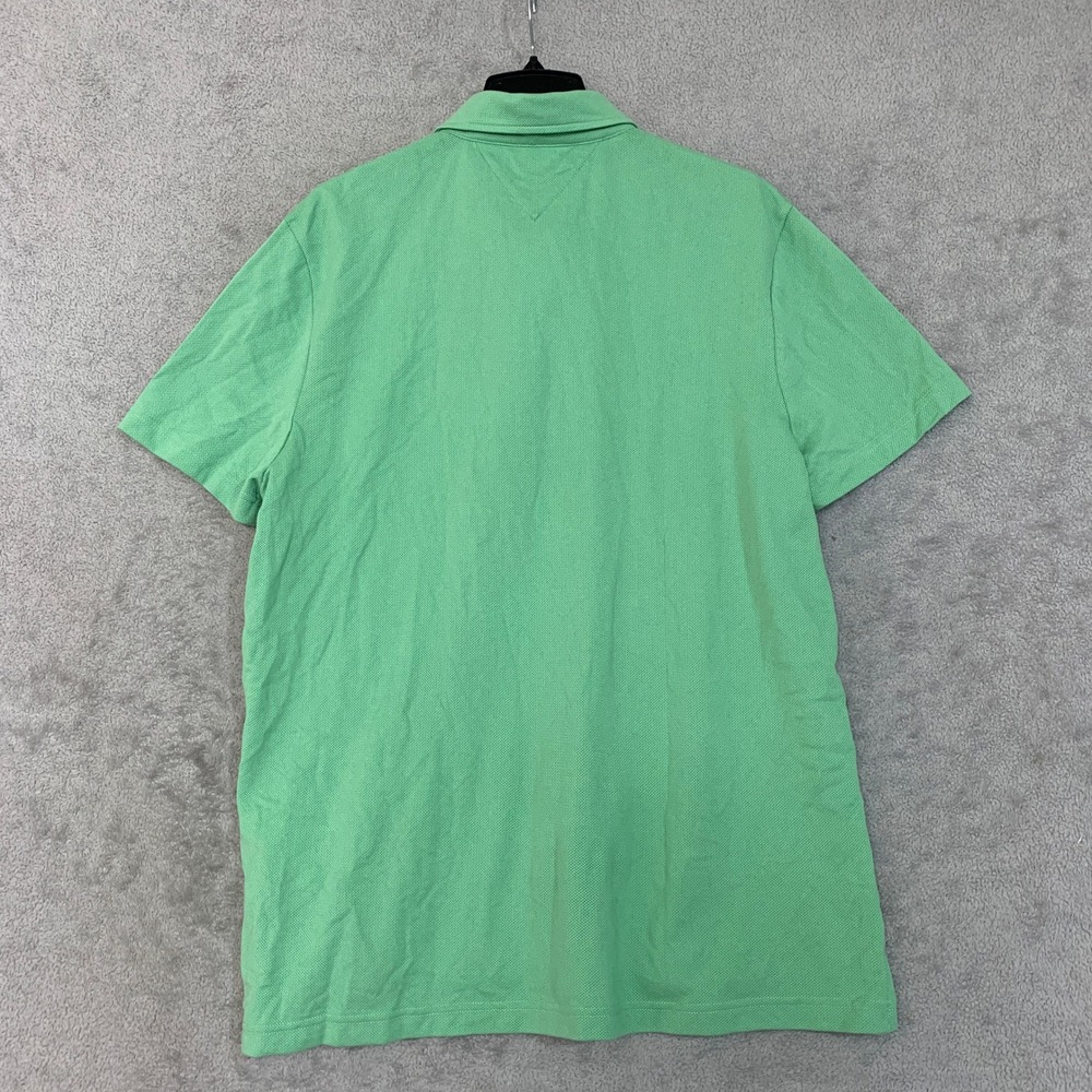 NWT Tommy Hilfiger Men's XXL Green Regular Fit Polo Shirt Cotton - Picture 4 of 12